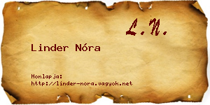 Linder Nóra névjegykártya