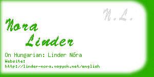 nora linder business card